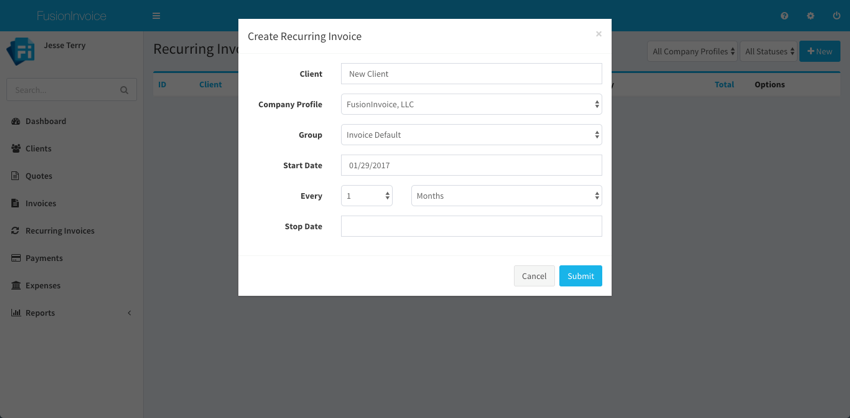 create recurring invoice 2