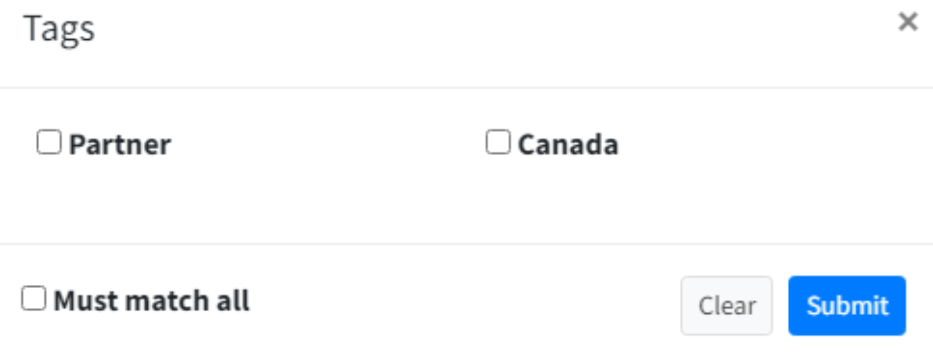 filter tags