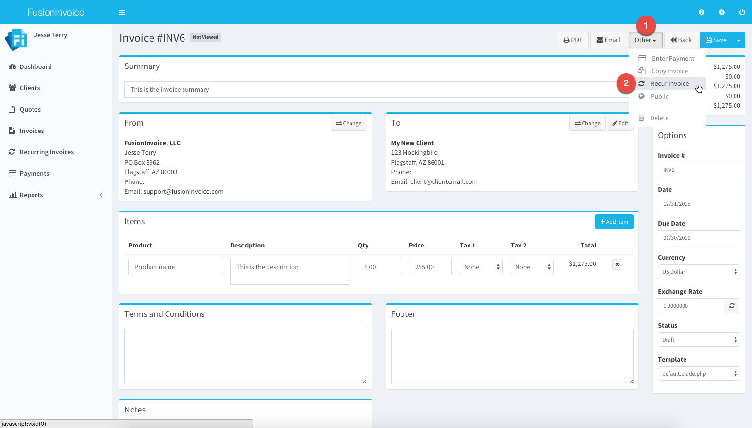 fusioninvoice self hosted invoicing for freelancers and small